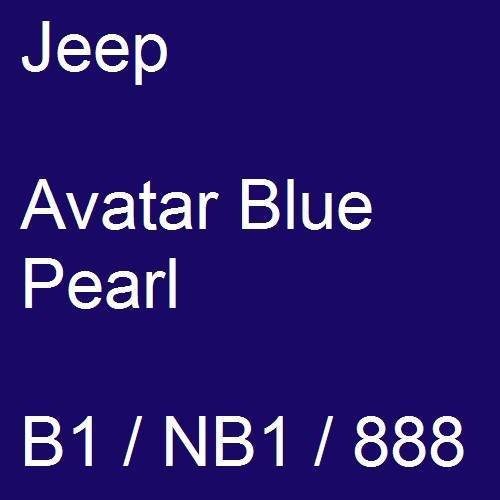 Jeep, Avatar Blue Pearl, B1 / NB1 / 888.